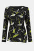Joseph Ribkoff Sweater Knit Abstract Print Top