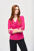 Joseph Ribkoff Draped Neckline 3/4 Sleeve Top