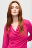 Joseph Ribkoff Draped Neckline 3/4 Sleeve Top