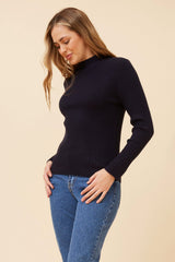 Caroline Morgan Polo Neck Ribbed Skivvy