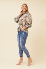 Caroline Morgan Floral Shirt