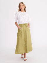Yarra Trail Button Front Skirt