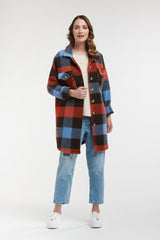 Urban Luxury Plaid Long Jacket