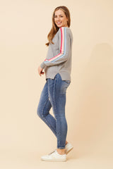 Caroline Morgan Multi Stripe Colour Jumper