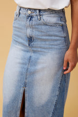 Caroline Morgan Denim Midi Skirt