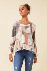 Bottega Abstract Print Knit Jumper