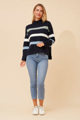 Caroline Morgan Multi Colour Stripe Jumper