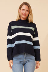 Caroline Morgan Multi Colour Stripe Jumper