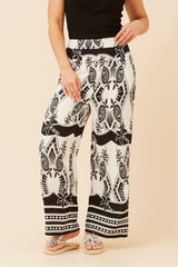 Caroline Morgan Border Print Pant