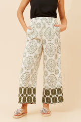 Caroline Morgan Border Print Pant