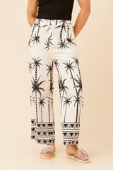 Caroline Morgan Palm Print Pant