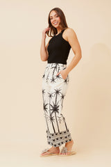 Caroline Morgan Palm Print Pant