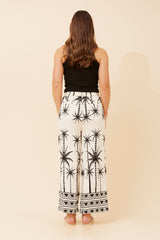 Caroline Morgan Palm Print Pant