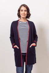 See Saw Wool Blend LI Trim Detail Cardigan