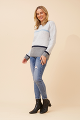 Caroline Morgan Long Slve Stripe Knit Jumper