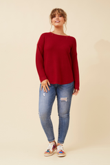 Caroline Morgan Curved Hem Pullover