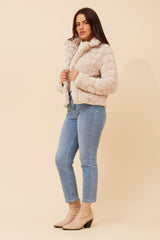 Caroline Morgan Faux Fur Jacket