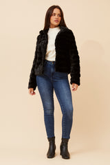 Caroline Morgan Faux Fur Jacket