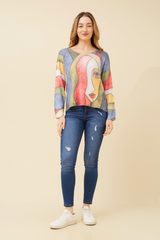 Bottega Abstract Print Knit Jumper