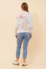 Bottega Wonderlust Print Knit Top