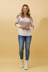 Caroline Morgan Colour Block Jumper