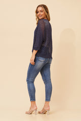 Bottega Crochet Lurex Cardigan