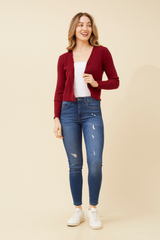 Caroline Morgan Scalloped Knit Cardigan