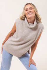 See Saw 100% Merino Wool Side Split Vest