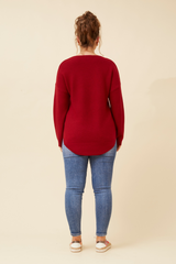Caroline Morgan Curved Hem Pullover