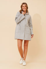Caroline Morgan Zip Front Hooded Jacket