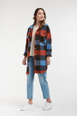 Urban Luxury Plaid Long Jacket