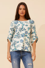 Caroline Morgan Floral Top