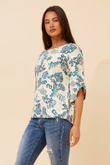 Caroline Morgan Floral Top