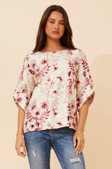 Caroline Morgan Floral Top
