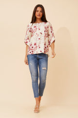 Caroline Morgan Floral Top