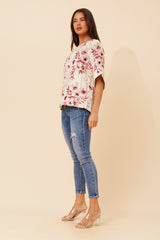 Caroline Morgan Floral Top