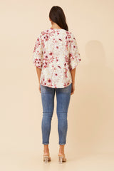 Caroline Morgan Floral Top