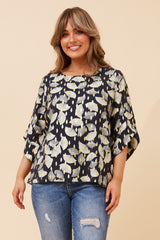 Caroline Morgan Foil Print Blouse
