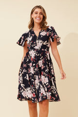 Caroline Morgan Floral Dress