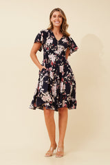 Caroline Morgan Floral Dress