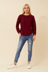 Caroline Morgan Curved Hem Pullover