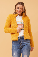 Caroline Morgan Zip Fluffy Jacket