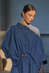 Tirelli Wide Crop Gingham Overshirt