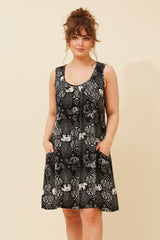 Caroline Morgan Elephant Print Dress