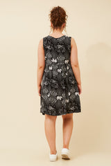 Caroline Morgan Elephant Print Dress