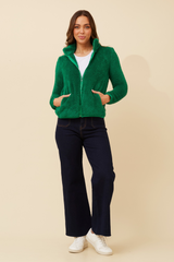 Caroline Morgan Zip Fluffy Jacket