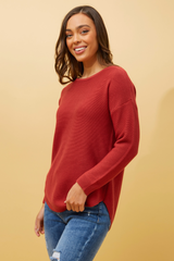Caroline Morgan Curved Hem Pullover
