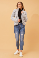 Caroline Morgan Faux Fur Teddy Jacket