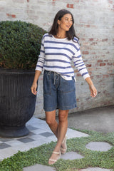 Jump Stripe Slub Pullover