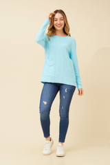 Caroline Morgan Pocket Knit Pullover